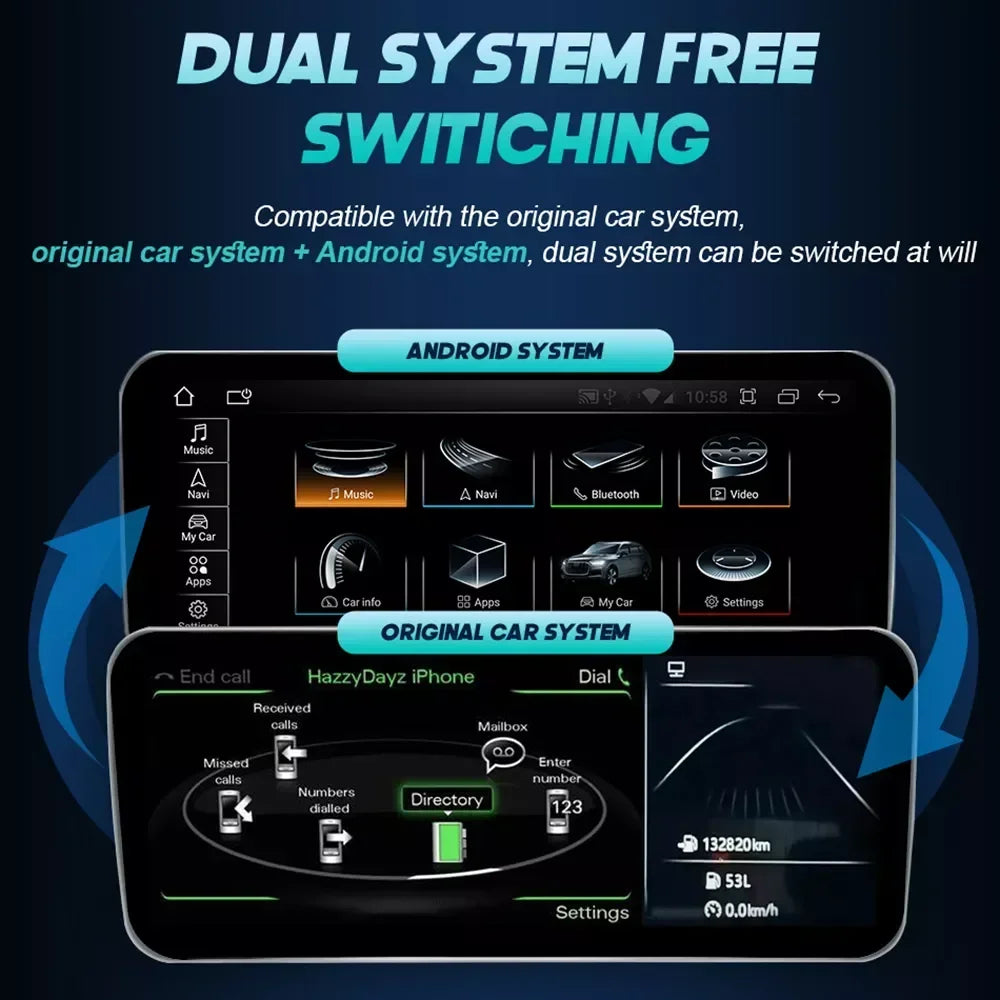12.3 Android 14 Wireless Carplay For Audi A4 A5 Q5 B9
