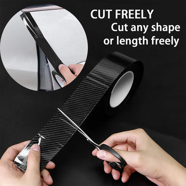 3D Nano Carbon Fiber Car Tape Black Car Door Edge Guards Side