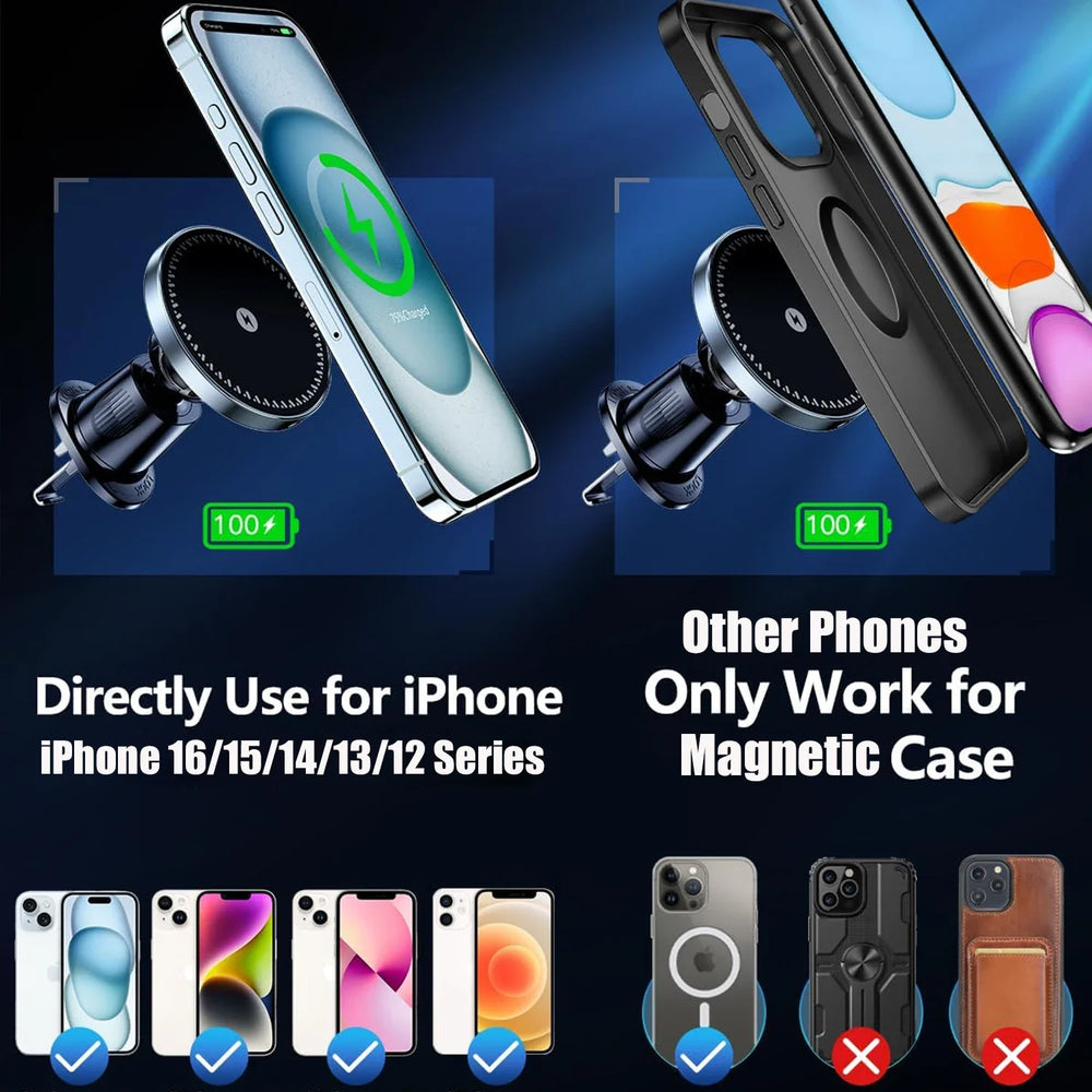 UYUXIO Strong Magnetic Wireless Car Phone Charger Adapter