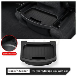 For 2025 Tesla Model Y Juniper Rear Floor Bin Storage Box Durable
