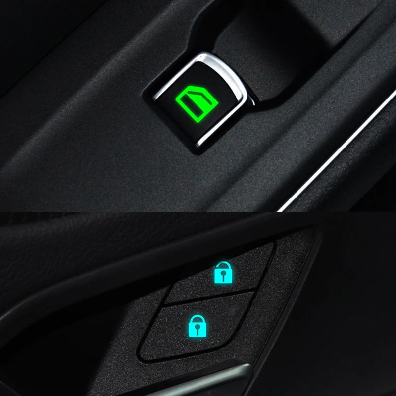 Luminous Car Window Button Sticker Door Window Lifter Switch