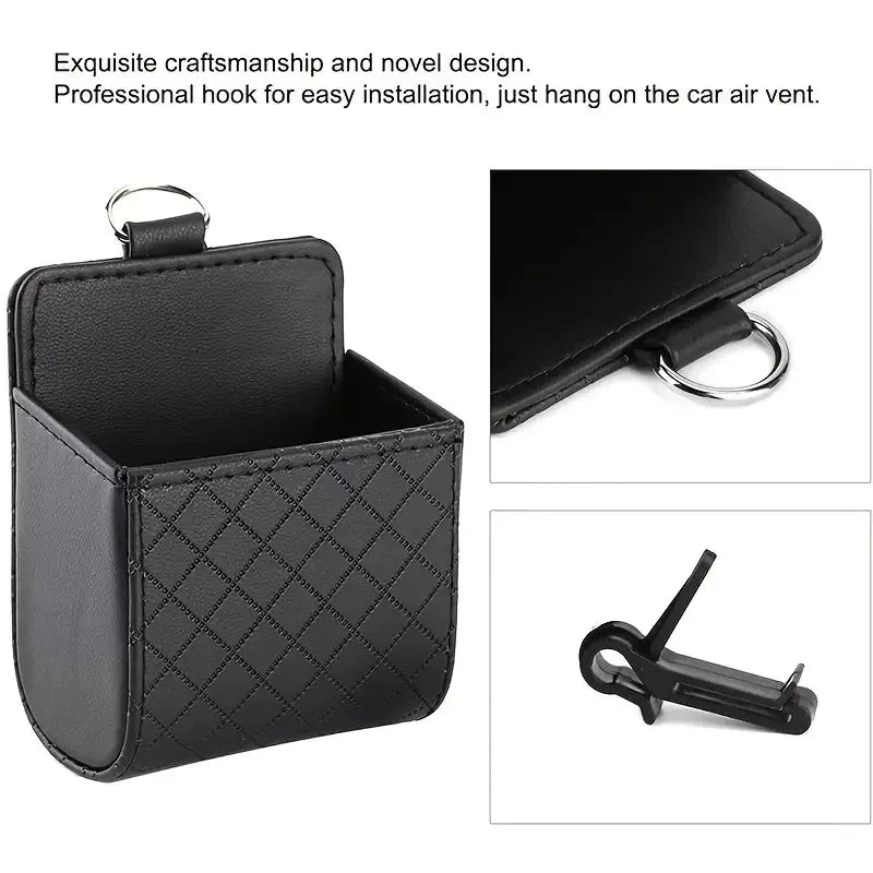 Car Storage Bag Car Air Outlet Debris Bag For Mobile Phone
