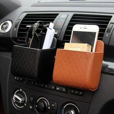 Car Storage Bag Car Air Outlet Debris Bag For Mobile Phone