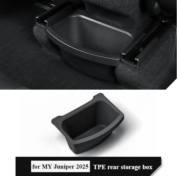 For 2025 Tesla Model Y Juniper Rear Floor Bin Storage Box Durable