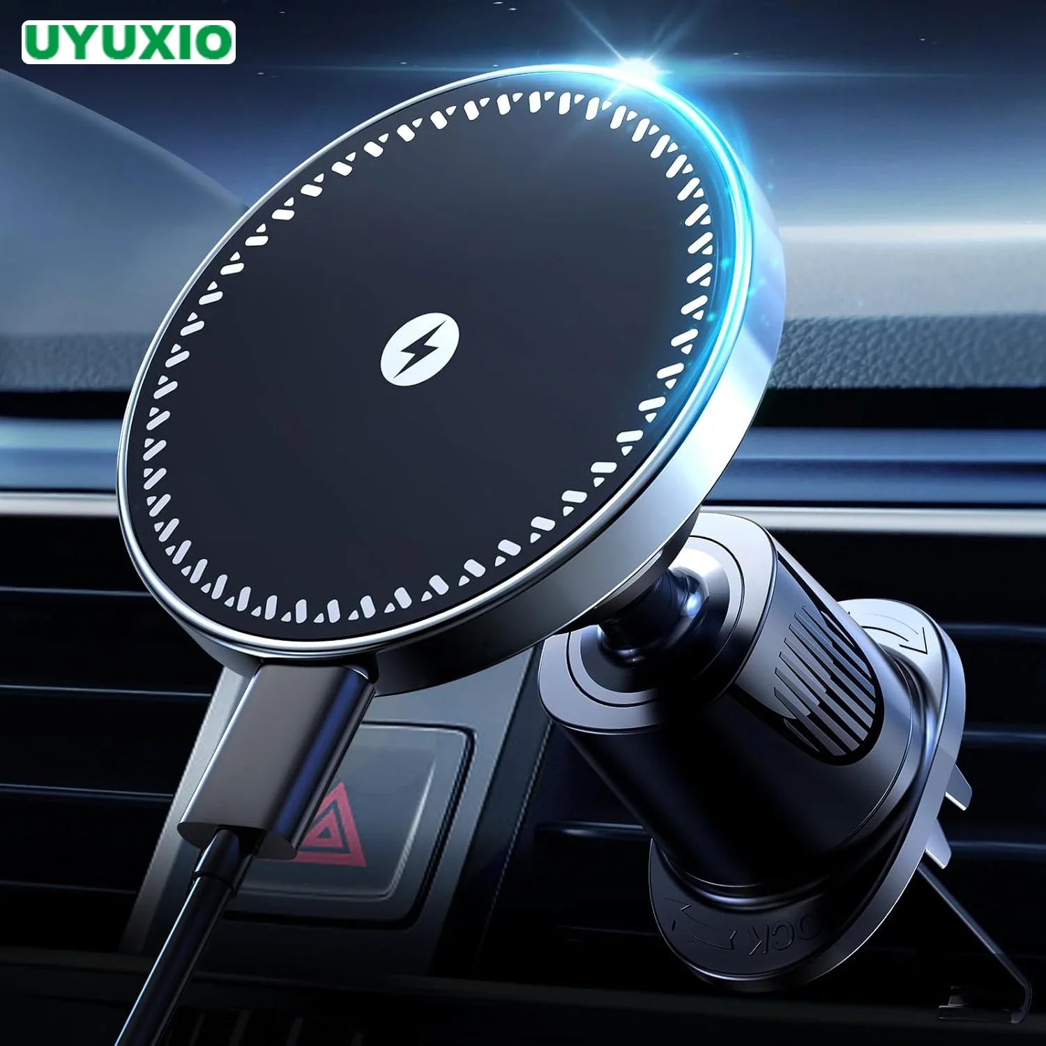 UYUXIO Strong Magnetic Wireless Car Phone Charger Adapter