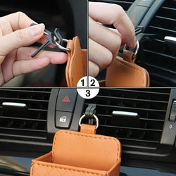 Car Storage Bag Car Air Outlet Debris Bag For Mobile Phone
