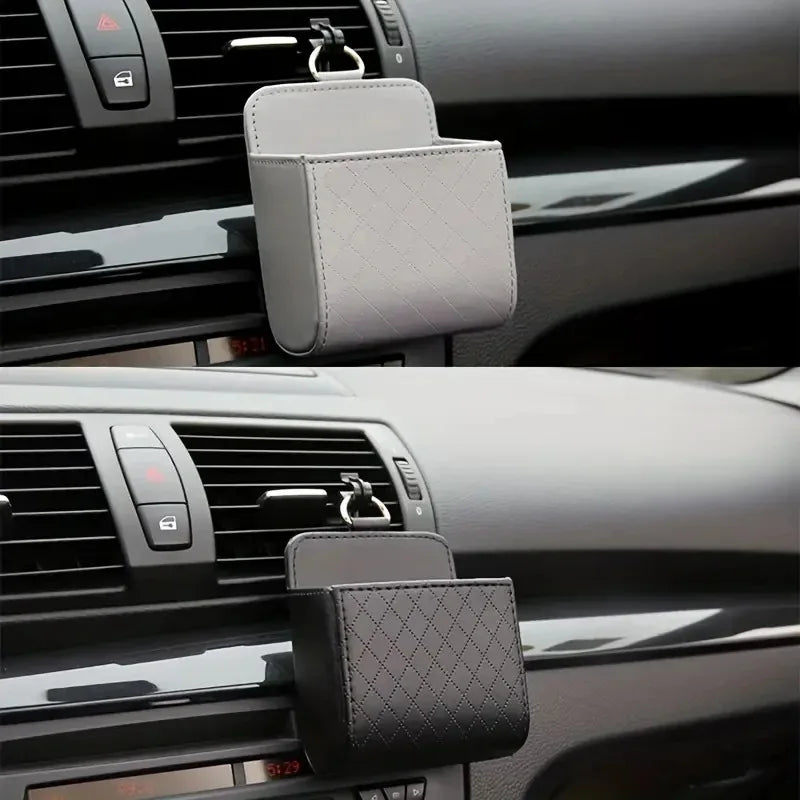 Car Storage Bag Car Air Outlet Debris Bag For Mobile Phone